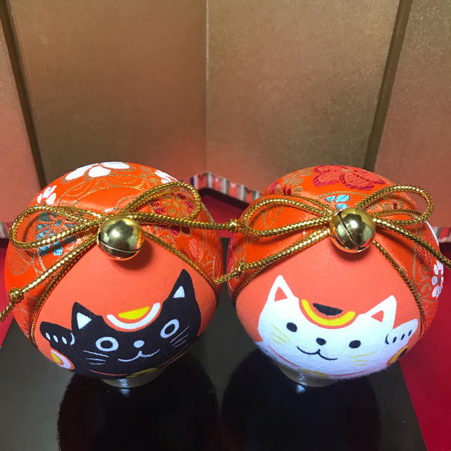 手毬 てまり ハンドメイド 祝い事 招き猫2点セット