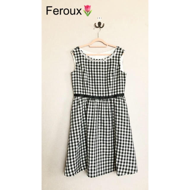 Feroux(フェルゥ)の新品同様🌱 Feroux🌷ギンガムチェック ワンピース♥️ レディースのワンピース(ひざ丈ワンピース)の商品写真