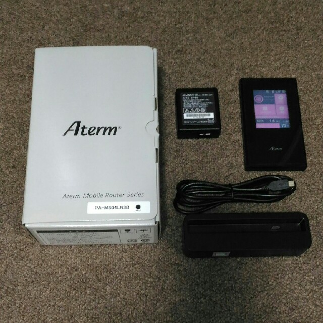 美品 NEC Aterm MR04LN 3B モバイルルーター - PC周辺機器