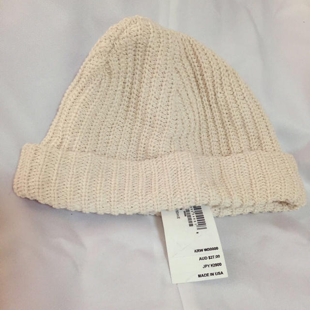 American Apparel(アメリカンアパレル)のアメアパ♡サマーニット帽 新品 レディースの帽子(ニット帽/ビーニー)の商品写真
