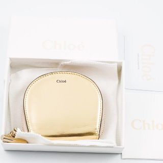 クロエ(Chloe)の未使用品　クロエ　ミニポーチ/コインケース コンパクトミラー DREW/ドリュー(コインケース)