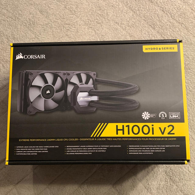 【開封未使用】Corsair H100i v2