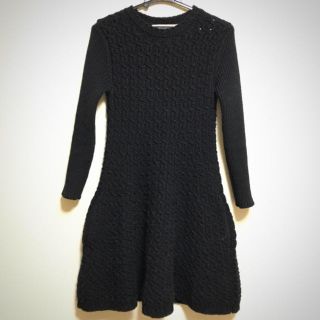 ステラマッカートニー(Stella McCartney)のstella mccartney ニットワンピ 黒36(ミニワンピース)