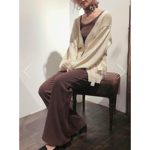 moussy(マウジー)のmoussy TRIM END KNIT カーディガン レディースのトップス(カーディガン)の商品写真