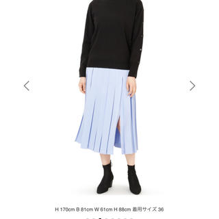 ルシェルブルー(LE CIEL BLEU)の完売品 19SS プリーツスカート ブルー(ひざ丈スカート)