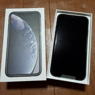 アイフォーン(iPhone)の送料込み‼値下げ‼新品phoneXR(黒) 64GB docomo3月9日購入(スマートフォン本体)