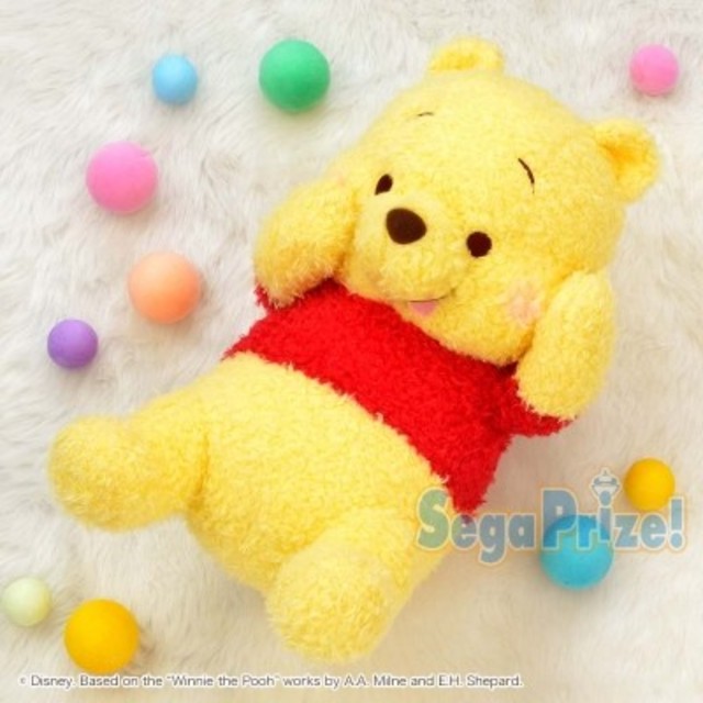 Disney(ディズニー)のディズニー くまのプーさん 赤いほっぺ メガジャンボ ころりん ぬいぐるみ 新品 エンタメ/ホビーのおもちゃ/ぬいぐるみ(ぬいぐるみ)の商品写真