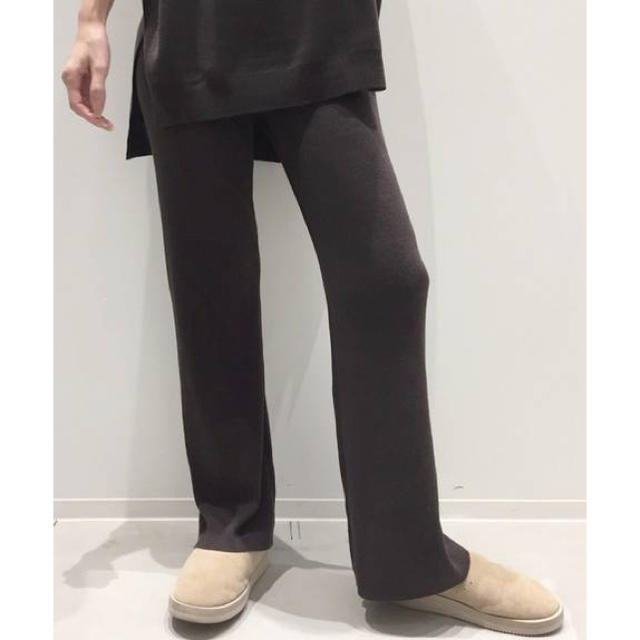 新品タグ付】今季ニットパンツ ブラウン◇ L´Appartement 新品タグ付】今季ニットパンツ ブラウン◇ L´Appartement
