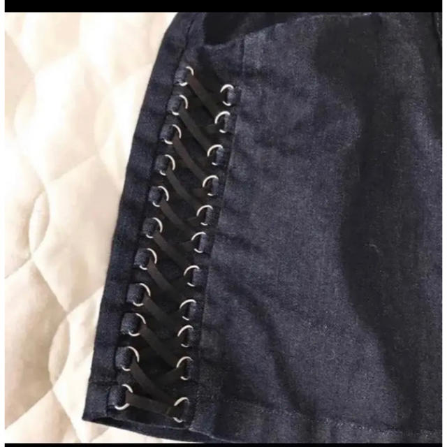 OZOC(オゾック)のお値下げ再出品 未使用 ozoc デニム 編み込み 折り返しスカート 美品 レディースのスカート(ミニスカート)の商品写真