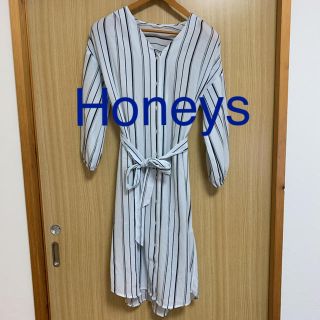 ハニーズ(HONEYS)のワンピース Honeys ストライプ(ひざ丈ワンピース)