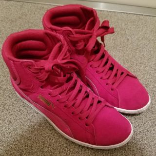 プーマ(PUMA)のおとさま専用☆PUMA(プーマ)　ハイカットスニーカー　ピンク　24㎝(スニーカー)