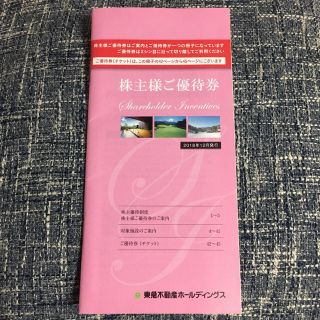 東急不動産ホールディングス 株主優待券(宿泊券)