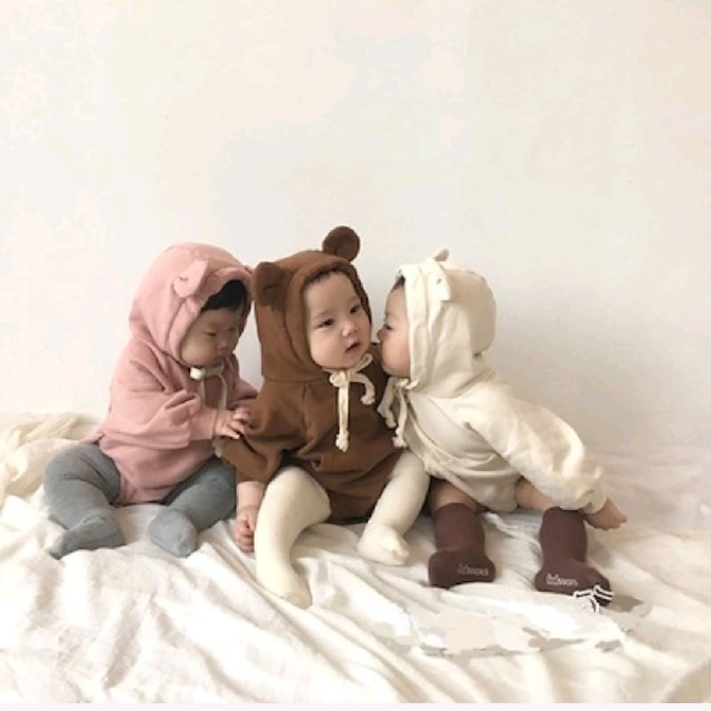 babyGAP(ベビーギャップ)のしっぽ様専用ページ♡くま耳パーカーロンパース73 キッズ/ベビー/マタニティのベビー服(~85cm)(ロンパース)の商品写真