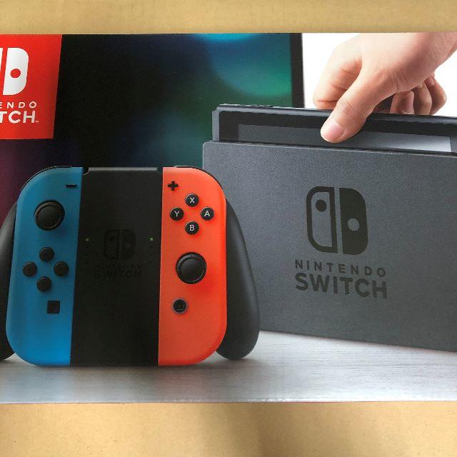 任天堂(ニンテンドウ)の【新品未開封/送込】任天堂 Switch 本体 ネオンブルー/レッド エンタメ/ホビーのゲームソフト/ゲーム機本体(家庭用ゲーム機本体)の商品写真