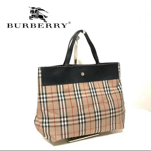 BURBERRY - Burberry バーバリー チェック柄 ハンドバッグ レザー 革の通販 by 値段交渉OKセットで値下げ！｜バーバリー