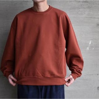 コモリ(COMOLI)のauralee SUPER SOFT SWEAT スウェット ブリックレッド 4(スウェット)