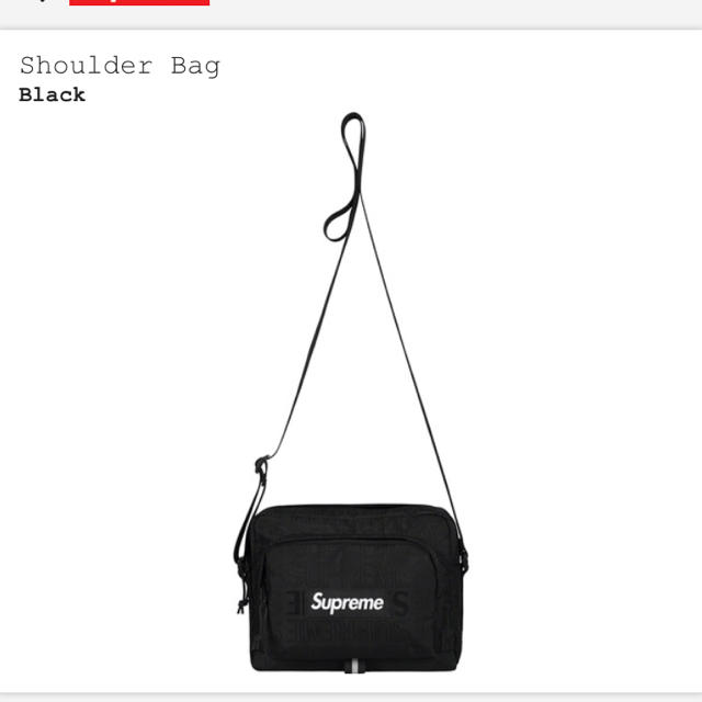 Supreme Shoulder Bag 19ss  Black 黒