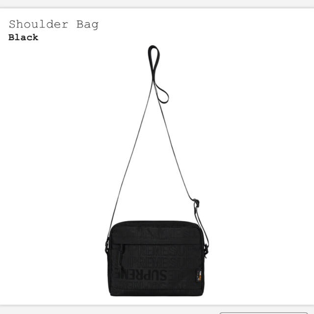 Supreme(シュプリーム)のSupreme Shoulder Bag 19ss  Black 黒  メンズのバッグ(ショルダーバッグ)の商品写真