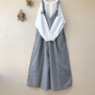 ソルベリー(Solberry)の＊soulberry＊新品＊グレンチェックサロペット＊3Lサイズ＊グレー＊(サロペット/オーバーオール)