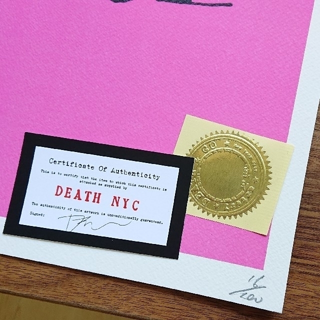 【S】スヌーピー チャーリーブラウン レッド DEATH NYC 限定ポスター