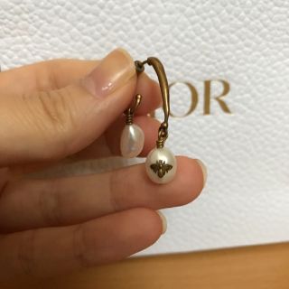 Dior ディオール BEE パール フープピアス【62262】