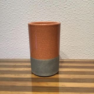 ● CYLINDER POT -Orange-  No.49(花瓶)