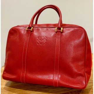 ロエベ(LOEWE)の値下げ【レア美品】ロエベ LOEWE レザービジネスバッグ　レッド(ビジネスバッグ)