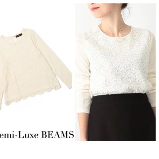 デミルクスビームス(Demi-Luxe BEAMS)のDemi-Luxe BEAMS レーストップス(ニット/セーター)