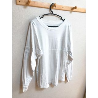 コーエン(coen)の〈春物・美品・格安・ビッグシルエット〉ロンT Tシャツ ホワイト コーエン(Tシャツ/カットソー(七分/長袖))