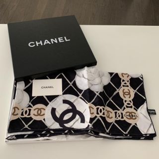 シャネル(CHANEL)の未使用品 正規品 シャネル ココマーク カメリア スカーフ(バンダナ/スカーフ)