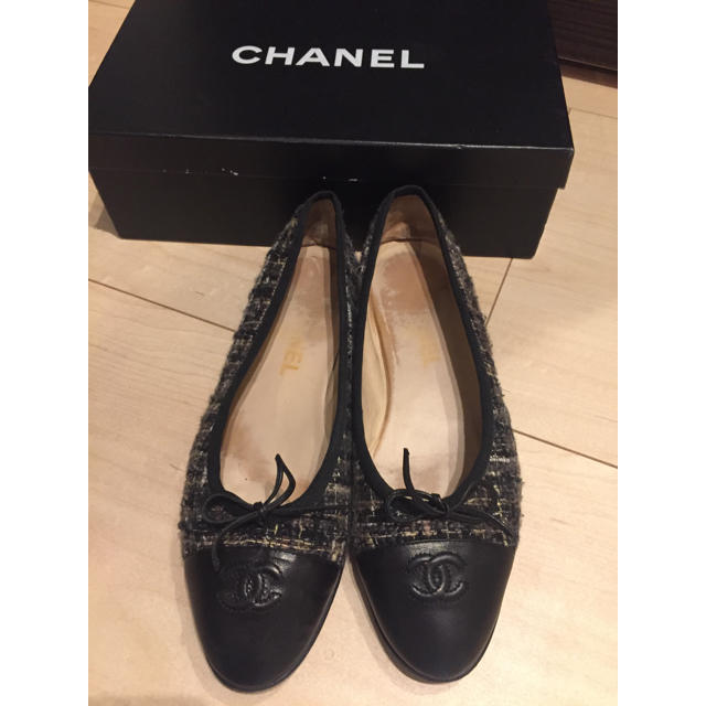 CHANEL シャネル ツイード バレエシューズ 37.5cm お気に入りの