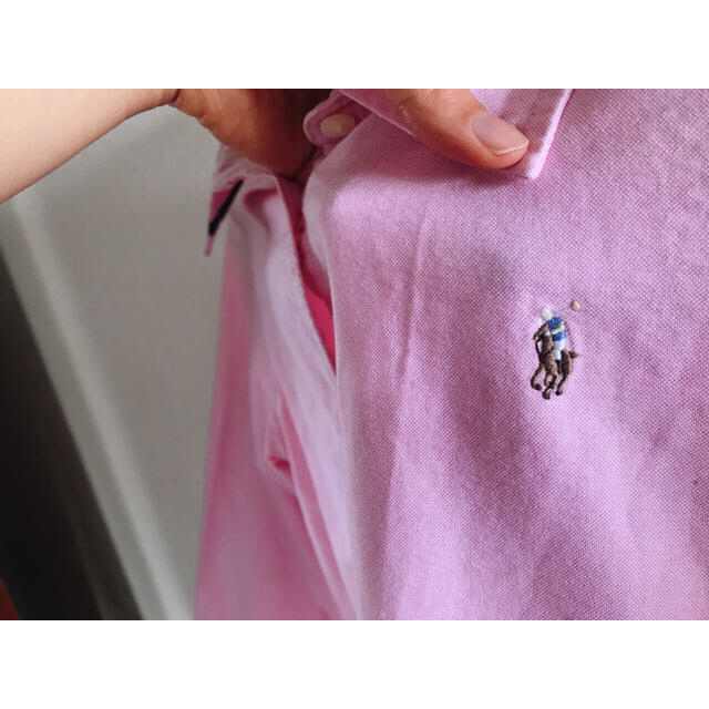 POLO RALPH LAUREN(ポロラルフローレン)のラルフローレン ピンク シャツワンピ レディースのワンピース(ひざ丈ワンピース)の商品写真