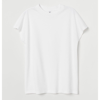 エイチアンドエム(H&M)の完売 H&M ワイドネック Tシャツ ホワイト S 限定品　(Tシャツ(半袖/袖なし))