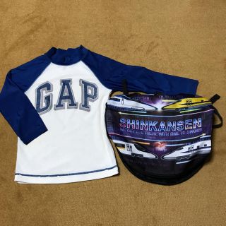 ギャップキッズ(GAP Kids)のギャップ 110 ラッシュガード 新幹線 プールバッグ ドクターイエロー(水着)