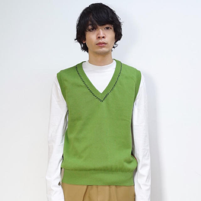 allege 19ss ニット ベスト グリーン 緑 www.krzysztofbialy.com