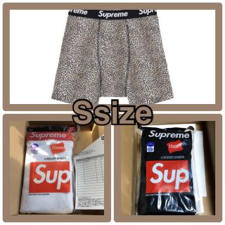 シュプリーム(Supreme)の☆新品送料込☆ Sサイズ 3枚セット supreme ボクサーパンツ 白黒豹(ボクサーパンツ)