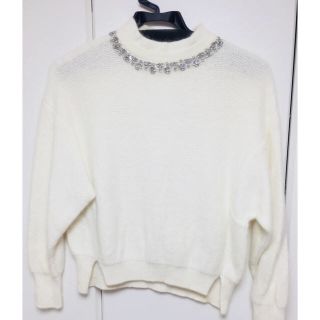 ノーリーズ(NOLLEY'S)の【美品】NOLLEY’S  Sophi  アンゴラ混 ビジューニット(ニット/セーター)