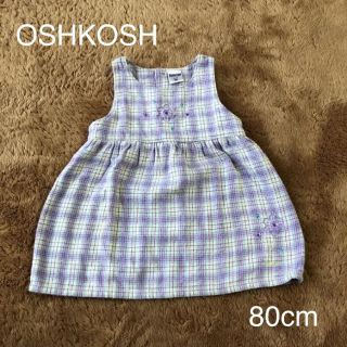 オシュコシュ(OshKosh)のオシュコシュ  花柄刺繍 ワンピース 80cm(ワンピース)