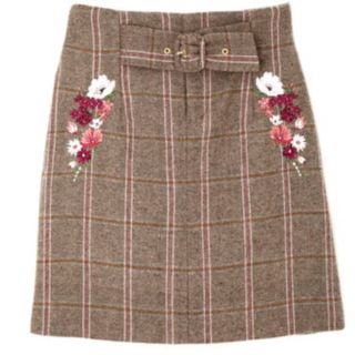 ジルバイジルスチュアート(JILL by JILLSTUART)のチェックフローラル♡スカート(ミニスカート)