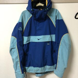 ナイキ(NIKE)の好配色 NIKE ACG アノラック 90s ナイロン 水色×青  M (マウンテンパーカー)