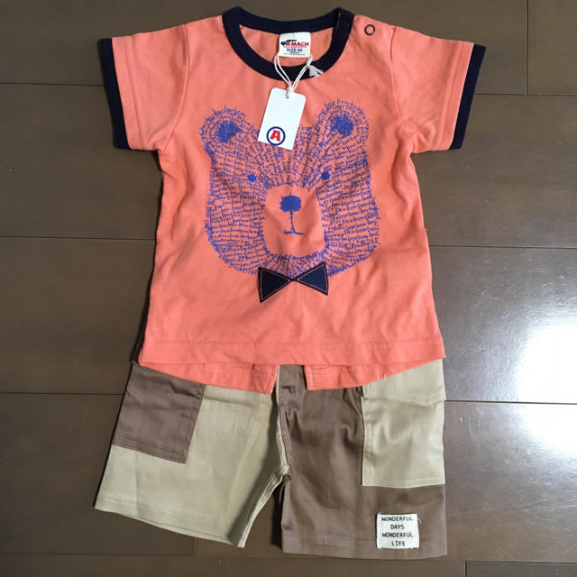 F.O.KIDS(エフオーキッズ)の未使用 A-MACH 90cm Tシャツ ハーフパンツ キッズ/ベビー/マタニティのキッズ服男の子用(90cm~)(Tシャツ/カットソー)の商品写真