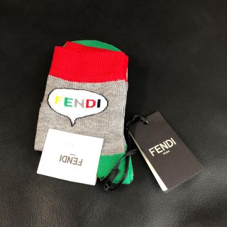 フェンディ(FENDI)のFENDI キッズ ソックス 二足セット 新品・未使用(靴下/タイツ)