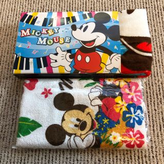 ディズニー(Disney)のミッキー フェイスタオルセット(タオル/バス用品)