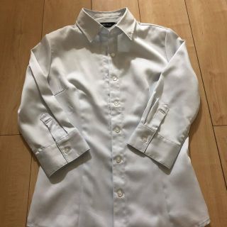 事務服七分袖シャツ光沢あり薄いブルー5号(シャツ/ブラウス(長袖/七分))