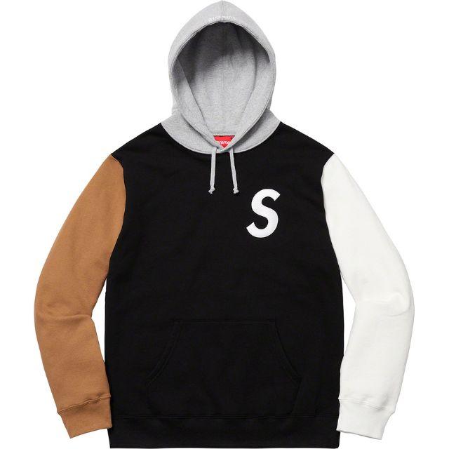 S Logo Colorblocked Hooded Supreme 黒