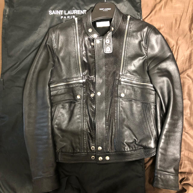 サンローランパリ SAINT LAURENT PARIS レザージャケット 48