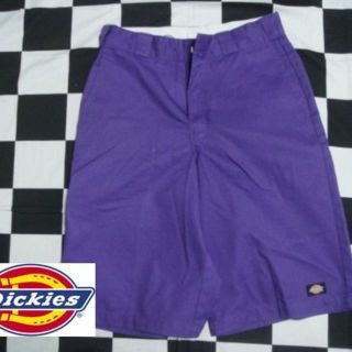 ディッキーズ(Dickies)の【ディッキーズ】定番チノパンハーフパンツW30デニムルーズフィットパープル(チノパン)