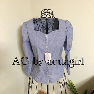 エージーバイアクアガール(AG by aquagirl)のストライプブラウス(シャツ/ブラウス(長袖/七分))