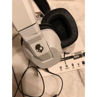 スカルキャンディ(Skullcandy)の美品 スカルキャンディ ヘッドホン ホワイト(ヘッドフォン/イヤフォン)