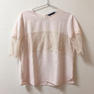 ザラ(ZARA)の【3/15まで出品】ZARA レースTシャツ(Tシャツ(半袖/袖なし))